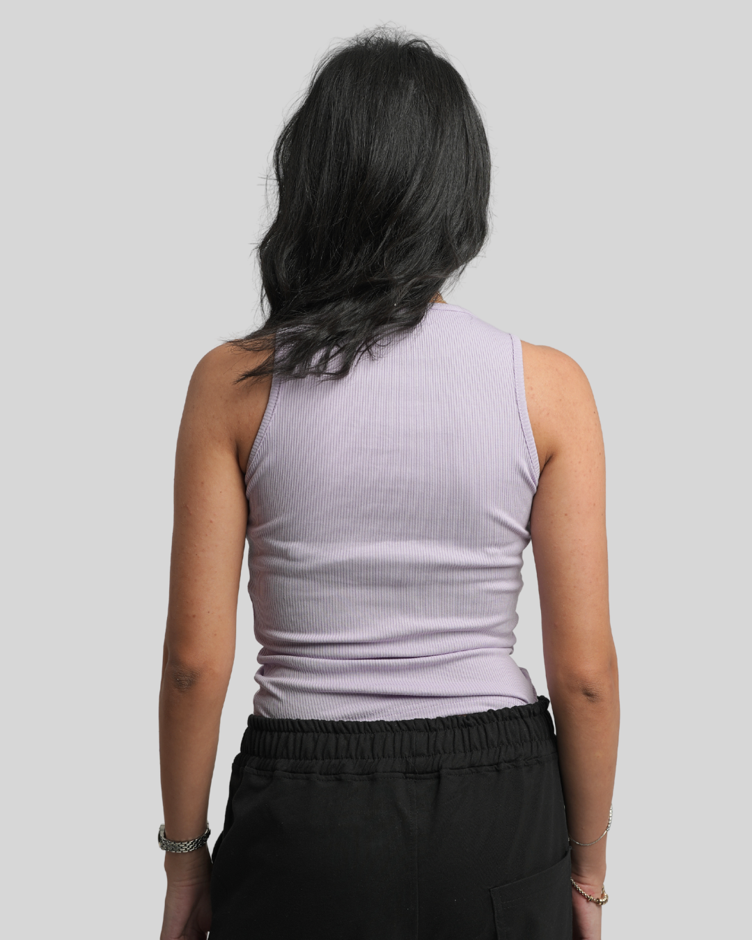 Lilac Ribbed Tank Top