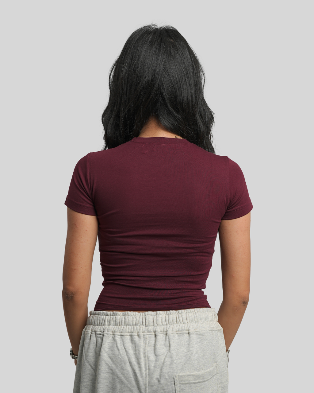 Burgundy Baby Tee