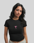 Cue The Night Black Baby Tee
